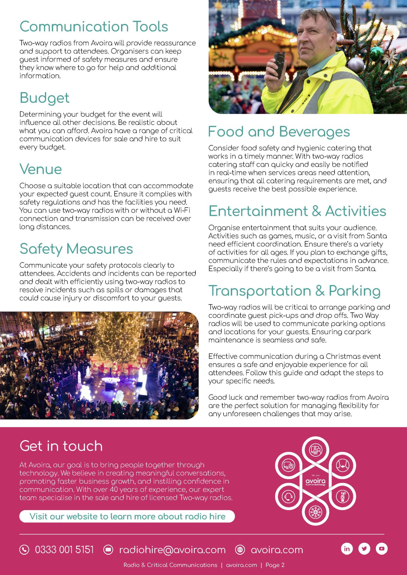 Radio Hire at Christmas